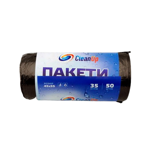 Мешки для мусора Сlean Up 35 л/50 шт черные